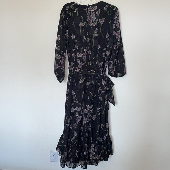 Lauren Ralph Lauren 3/4 Sleeve Jewel Neck, Midi A-Line Evening Dress - Picture 8 of 10